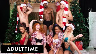 ADULT TIME’S INTERRACIAL HOLIDAY GROUP SEX ORGY! – Free HD MILF Porn