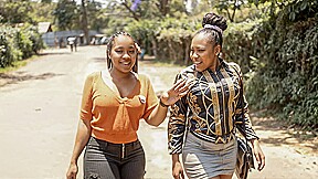 Amateur ebony BBW lesbians showering before pussy licking in sensual fuck