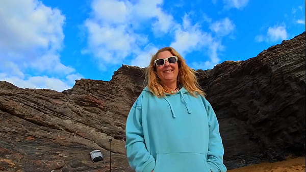 Busty Blonde Amateur Milf Gives Blowjob On Beach And Gets Cum In Mouth – Free HD MILF Porn