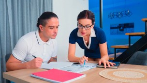 Hot teacher caught a student jerking off to her photos – Free HD MILF Porn