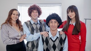 Mom Swap – Gorgeous Big Titted Milfs Help Their Spoiled Stepsons To Get Along With Each Other – Free HD MILF Porn